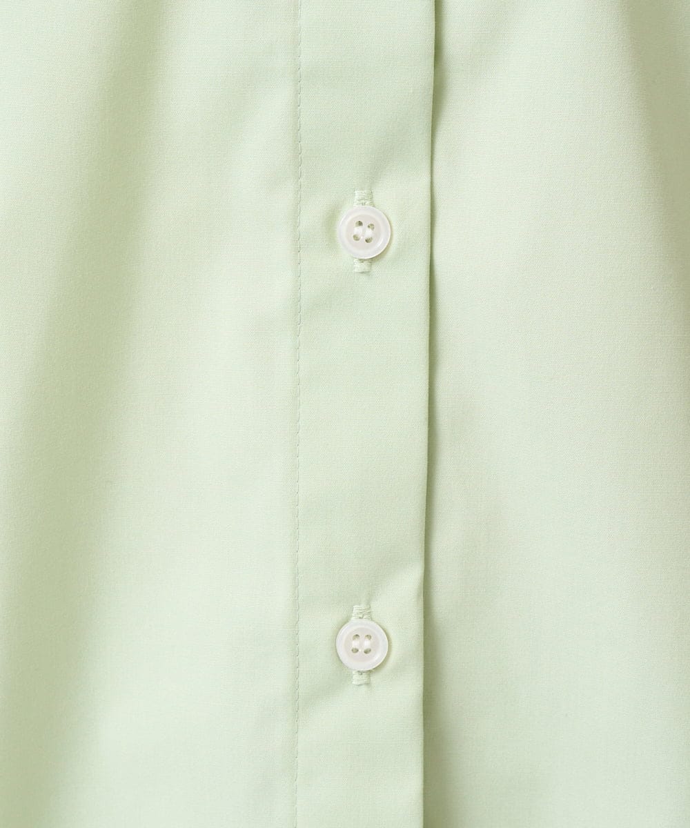 F1BGD27140 MK MICHEL KLEIN(小さいサイズ)(メゾン ドゥ サンク) 【小さいサイズ】コットン混ベーシックシャツ（無地）/接触冷感/防シワ/洗濯機で洗える ピンク