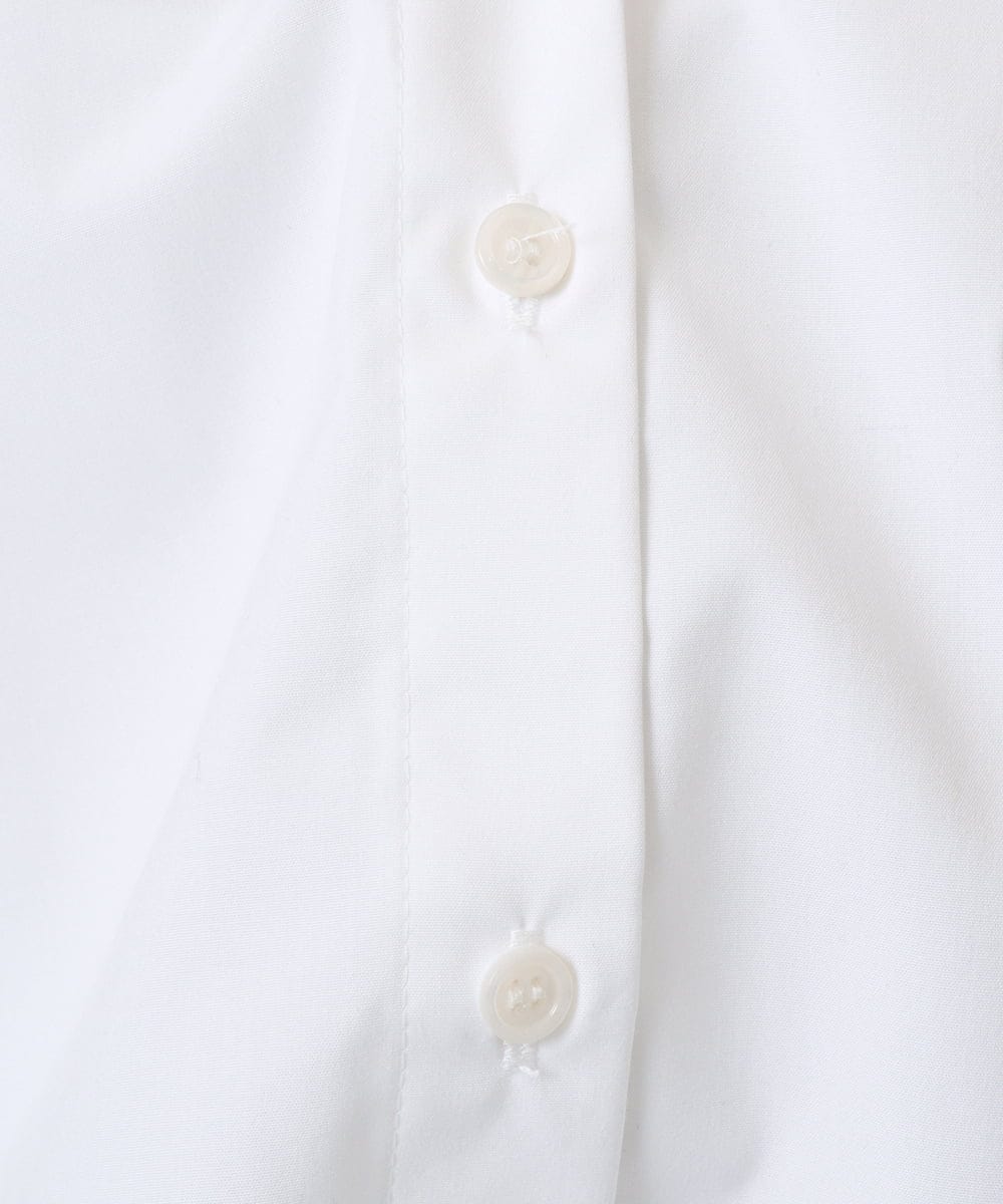 F1BGD27140 MK MICHEL KLEIN(小さいサイズ)(メゾン ドゥ サンク) 【小さいサイズ】コットン混ベーシックシャツ（無地）/接触冷感/防シワ/洗濯機で洗える ピンク