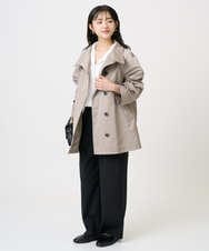 F1BGD27140 MK MICHEL KLEIN(小さいサイズ)(メゾン ドゥ サンク) 【小さいサイズ】コットン混ベーシックシャツ（無地）/接触冷感/防シワ/洗濯機で洗える ピンク