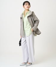 F1BGD27140 MK MICHEL KLEIN(小さいサイズ)(メゾン ドゥ サンク) 【小さいサイズ】コットン混ベーシックシャツ（無地）/接触冷感/防シワ/洗濯機で洗える ピンク