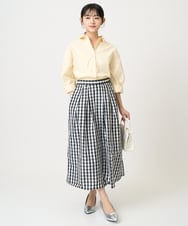 F1BGD27140 MK MICHEL KLEIN(小さいサイズ)(メゾン ドゥ サンク) 【小さいサイズ】コットン混ベーシックシャツ（無地）/接触冷感/防シワ/洗濯機で洗える ピンク