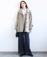 F1BGD27140 MK MICHEL KLEIN(小さいサイズ)(メゾン ドゥ サンク) 【小さいサイズ】コットン混ベーシックシャツ（無地）/接触冷感/防シワ/洗濯機で洗える ピンク