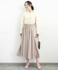 F1BGD27140 MK MICHEL KLEIN(小さいサイズ)(メゾン ドゥ サンク) 【小さいサイズ】コットン混ベーシックシャツ（無地）/接触冷感/防シワ/洗濯機で洗える ピンク