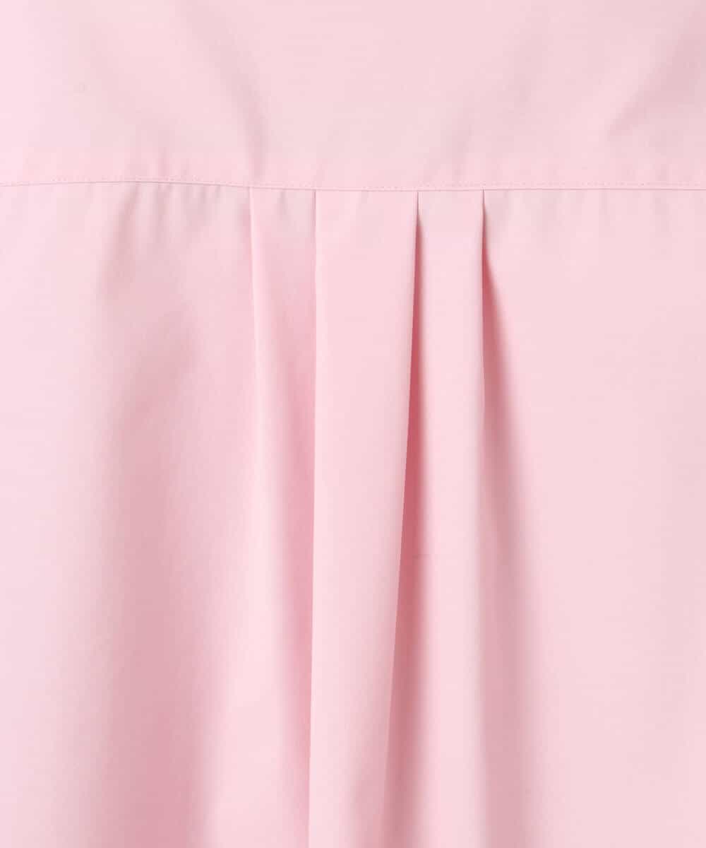 F1BGD27140 MK MICHEL KLEIN(小さいサイズ)(メゾン ドゥ サンク) 【小さいサイズ】コットン混ベーシックシャツ（無地）/接触冷感/防シワ/洗濯機で洗える ピンク