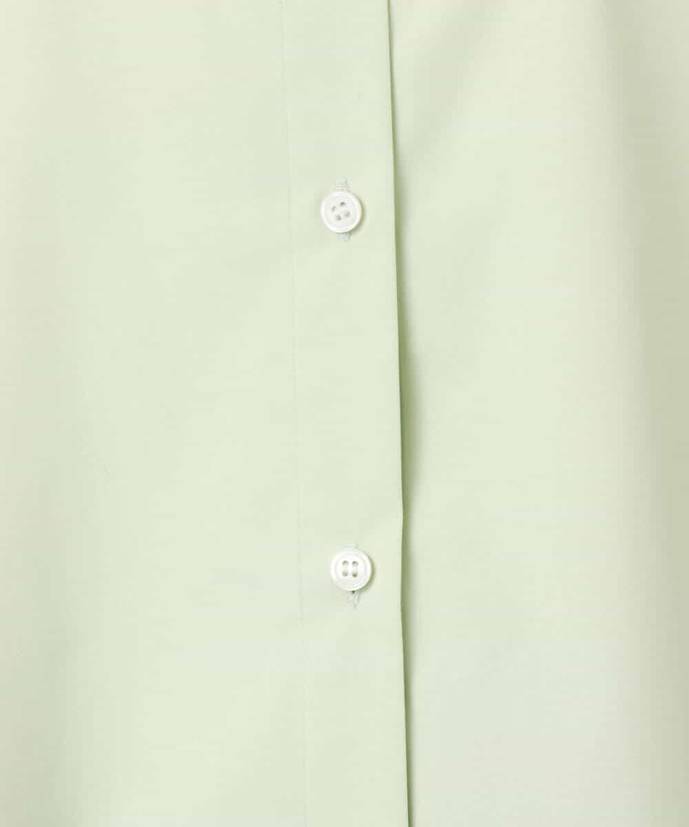 F1BGD27140 MK MICHEL KLEIN(小さいサイズ)(メゾン ドゥ サンク) 【小さいサイズ】コットン混ベーシックシャツ（無地）/接触冷感/防シワ/洗濯機で洗える ピンク