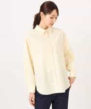 F1BGD27140 MK MICHEL KLEIN(小さいサイズ)(メゾン ドゥ サンク) 【小さいサイズ】コットン混ベーシックシャツ（無地）/接触冷感/防シワ/洗濯機で洗える ピンク