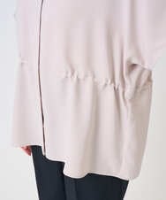 F1BGD44160 MK MICHEL KLEIN(小さいサイズ)(メゾン ドゥ サンク) 【小さいサイズ】[UVカット/接触冷感/防シワ/通気性/洗濯機で洗える]バンドカラーブラウス ベージュ