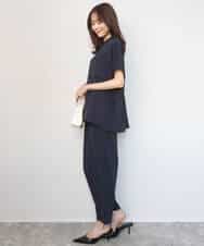 F1BGD44160 MK MICHEL KLEIN(小さいサイズ)(メゾン ドゥ サンク) 【小さいサイズ】[UVカット/接触冷感/防シワ/通気性/洗濯機で洗える]バンドカラーブラウス ベージュ