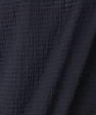 F1BGD45160 MK MICHEL KLEIN(小さいサイズ)(メゾン ドゥ サンク) 【小さいサイズ】[洗える]シアーチェック柄タックスリーブブラウス ライトグレー