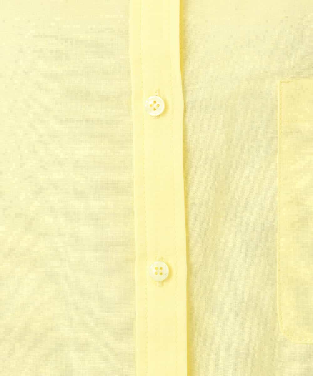 F1BGD47150 MK MICHEL KLEIN(小さいサイズ)(メゾン ドゥ サンク) 【小さいサイズ】リネン混カラーシャツブラウス/接触冷感/洗える ブラウン