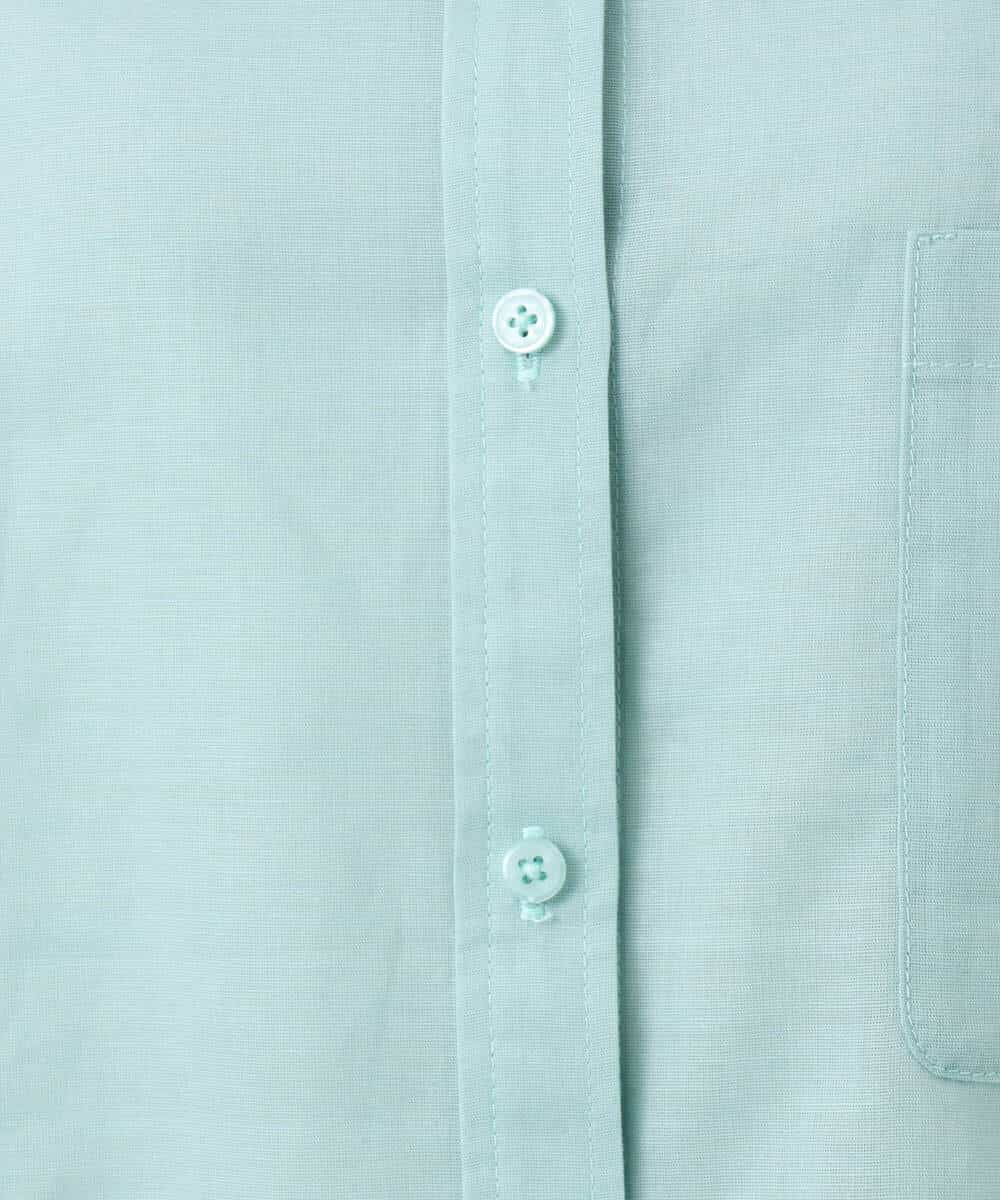 F1BGD47150 MK MICHEL KLEIN(小さいサイズ)(メゾン ドゥ サンク) 【小さいサイズ】リネン混カラーシャツブラウス/接触冷感/洗える ブラウン