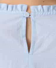 F1BGD48180 MK MICHEL KLEIN(小さいサイズ)(メゾン ドゥ サンク) 【小さいサイズ】コットンピンタックチュニックブラウス/洗える ライトブルー