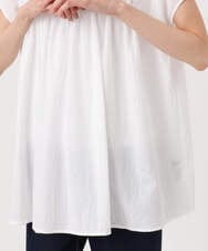 F1BGD52170 MK MICHEL KLEIN(小さいサイズ)(メゾン ドゥ サンク) 【小さいサイズ】[洗える]ハンドスモッキングブラウス ホワイト