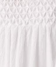 F1BGD52170 MK MICHEL KLEIN(小さいサイズ)(メゾン ドゥ サンク) 【小さいサイズ】[洗える]ハンドスモッキングブラウス ホワイト