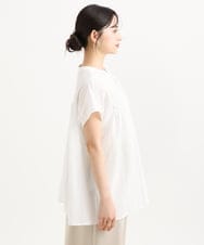 F1BGD52170 MK MICHEL KLEIN(小さいサイズ)(メゾン ドゥ サンク) 【小さいサイズ】[洗える]ハンドスモッキングブラウス ホワイト