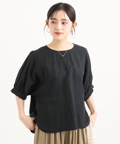F1BGD55150 MK MICHEL KLEIN(小さいサイズ) 【小さいサイズ】[UVカット/接触冷感/洗える]ボリュームスリーブブラウス