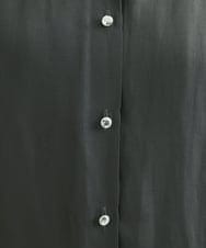 F1BGS04120 MK MICHEL KLEIN(小さいサイズ)(メゾン ドゥ サンク) 【小さいサイズ】メタル釦デザイン サテン地ブラウス/洗える ミント