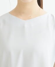 F1BGS16100 MK MICHEL KLEIN(小さいサイズ)(メゾン ドゥ サンク) 【小さいサイズ】シフォンTブラウス/洗える ピンクベージュ