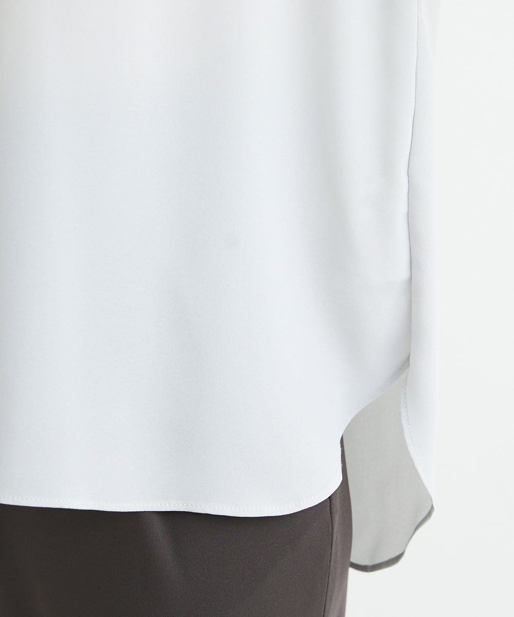 F1BGS16100 MK MICHEL KLEIN(小さいサイズ)(メゾン ドゥ サンク) 【小さいサイズ】シフォンTブラウス/洗える ピンクベージュ