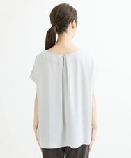 F1BGS16100 MK MICHEL KLEIN(小さいサイズ)(メゾン ドゥ サンク) 【小さいサイズ】シフォンTブラウス/洗える ピンクベージュ