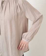 F1BGV31140 MK MICHEL KLEIN(小さいサイズ)(メゾン ドゥ サンク) 【小さいサイズ】前後2wayボウタイブラウス/接触冷感/洗える イエロー