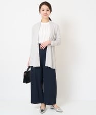 F1BGV31140 MK MICHEL KLEIN(小さいサイズ)(メゾン ドゥ サンク) 【小さいサイズ】前後2wayボウタイブラウス/接触冷感/洗える イエロー