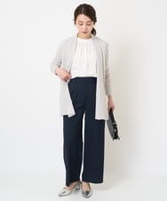 F1BGV31140 MK MICHEL KLEIN(小さいサイズ)(メゾン ドゥ サンク) 【小さいサイズ】前後2wayボウタイブラウス/接触冷感/洗える イエロー