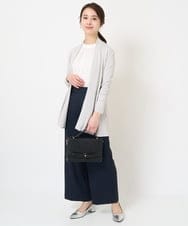 F1BGV31140 MK MICHEL KLEIN(小さいサイズ)(メゾン ドゥ サンク) 【小さいサイズ】前後2wayボウタイブラウス/接触冷感/洗える イエロー