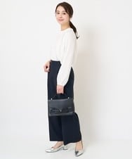 F1BGV31140 MK MICHEL KLEIN(小さいサイズ)(メゾン ドゥ サンク) 【小さいサイズ】前後2wayボウタイブラウス/接触冷感/洗える イエロー