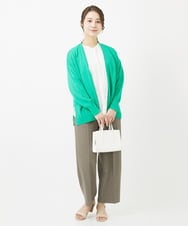 F1BGV51150 MK MICHEL KLEIN(小さいサイズ)(メゾン ドゥ サンク) 【小さいサイズ】ピンタックデザインシアーコットンブラウス/洗える ピンク