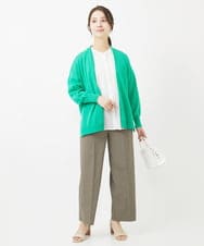 F1BGV51150 MK MICHEL KLEIN(小さいサイズ)(メゾン ドゥ サンク) 【小さいサイズ】ピンタックデザインシアーコットンブラウス/洗える ピンク