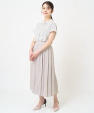 F1BGV65130 MK MICHEL KLEIN(小さいサイズ)(メゾン ドゥ サンク) 【小さいサイズ】幾何モチーフプリントブラウス/洗える アイボリー
