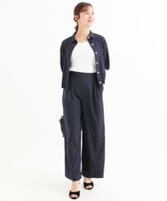 F1BHD60140 MK MICHEL KLEIN(小さいサイズ)(メゾン ドゥ サンク) 【小さいサイズ】[接触冷感/洗える]クロップド丈シャツ ベージュ