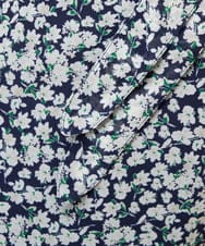 F1BHV01130 MK MICHEL KLEIN(小さいサイズ)(メゾン ドゥ サンク) 【小さいサイズ】小花柄シフォンブラウス/2way/洗える イエロー