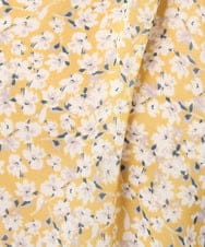 F1BHV01130 MK MICHEL KLEIN(小さいサイズ)(メゾン ドゥ サンク) 【小さいサイズ】小花柄シフォンブラウス/2way/洗える イエロー