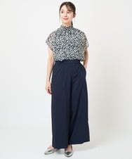 F1BHV01130 MK MICHEL KLEIN(小さいサイズ)(メゾン ドゥ サンク) 【小さいサイズ】小花柄シフォンブラウス/2way/洗える イエロー