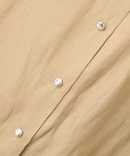 F1BHV04130 MK MICHEL KLEIN(小さいサイズ)(メゾン ドゥ サンク) 【小さいサイズ】メタル釦デザイン サテン地ブラウス/接触冷感/洗える ピンク