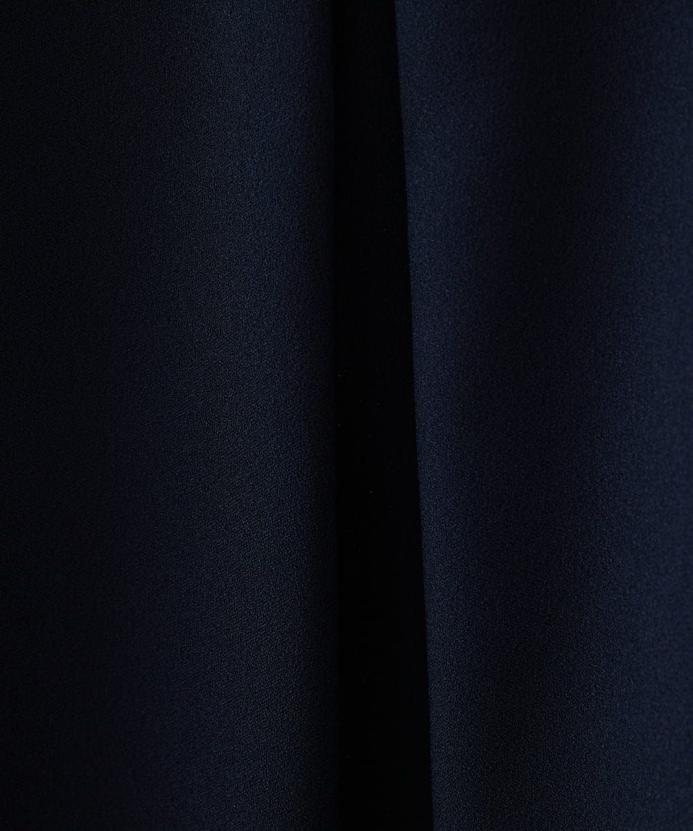 F1BJP38130 MK MICHEL KLEIN(小さいサイズ)(メゾン ドゥ サンク) 【小さいサイズ】パールピン付きブラウス/洗える ネイビー