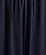 F1BJS22130 MK MICHEL KLEIN(小さいサイズ)(メゾン ドゥ サンク) 【小さいサイズ】起毛サテンギャザーブラウス/2way/洗える ネイビー