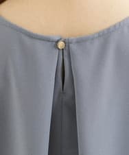 F1BJU33130 MK MICHEL KLEIN(小さいサイズ)(メゾン ドゥ サンク) 【小さいサイズ】タックVネックブラウス/洗える ネイビー