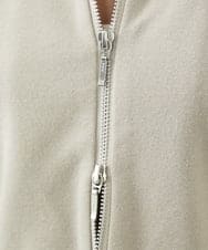 F1CAD32140 MK MICHEL KLEIN(小さいサイズ)(メゾン ドゥ サンク) 【小さいサイズ】ラメ裏毛スウェットダブルジップパーカー/洗濯機で洗える ベージュ