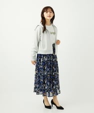 F1CAD32140 MK MICHEL KLEIN(小さいサイズ)(メゾン ドゥ サンク) 【小さいサイズ】ラメ裏毛スウェットダブルジップパーカー/洗濯機で洗える ベージュ