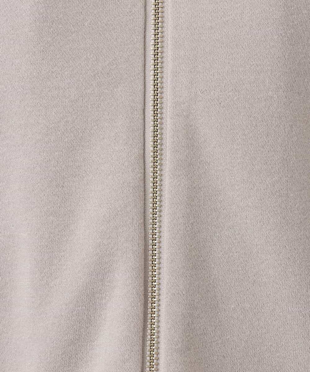 F1CAD32140 MK MICHEL KLEIN(小さいサイズ)(メゾン ドゥ サンク) 【小さいサイズ】ラメ裏毛スウェットダブルジップパーカー/洗濯機で洗える ベージュ