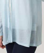 F1CGD40130 MK MICHEL KLEIN(小さいサイズ)(メゾン ドゥ サンク) 【小さいサイズ】コットン混シアーラメカーディガン/洗える ライトブルー