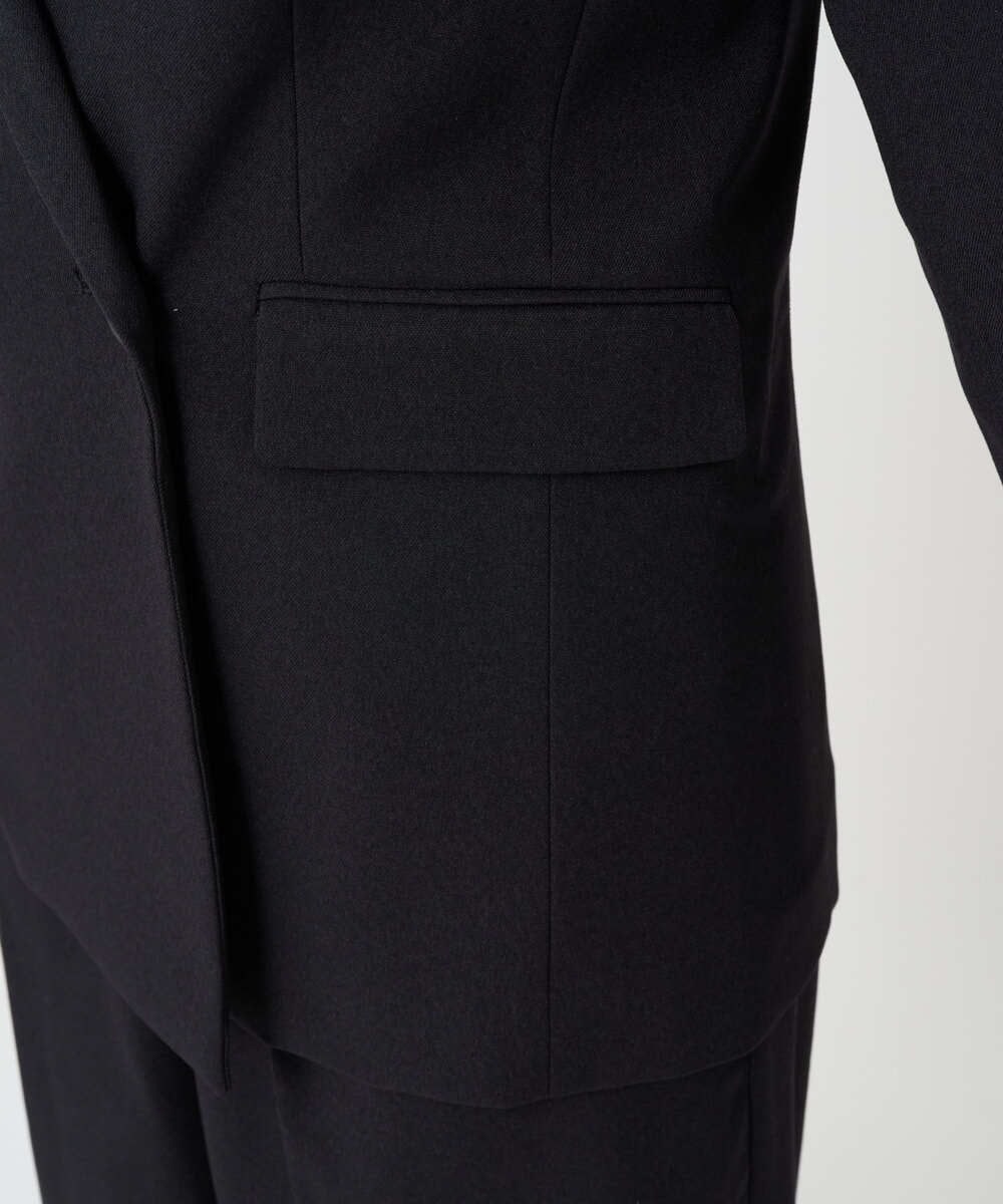 F1DAE45230 MK MICHEL KLEIN(小さいサイズ)(メゾン ドゥ サンク) 【小さいサイズ】ダブルブレストジャケット/洗える ブラック