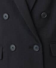 F1DAE45230 MK MICHEL KLEIN(小さいサイズ)(メゾン ドゥ サンク) 【小さいサイズ】ダブルブレストジャケット/洗える ブラック