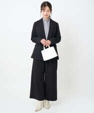 F1DAE45230 MK MICHEL KLEIN(小さいサイズ)(メゾン ドゥ サンク) 【小さいサイズ】ダブルブレストジャケット/洗える ブラック