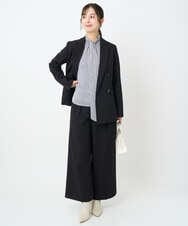 F1DAE45230 MK MICHEL KLEIN(小さいサイズ)(メゾン ドゥ サンク) 【小さいサイズ】ダブルブレストジャケット/洗える ブラック