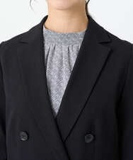 F1DAE45230 MK MICHEL KLEIN(小さいサイズ)(メゾン ドゥ サンク) 【小さいサイズ】ダブルブレストジャケット/洗える ブラック