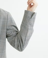 F1DAV38230 MK MICHEL KLEIN(小さいサイズ)(メゾン ドゥ サンク) 【小さいサイズ】カラーレスジャケット(無地・チェック)/洗える ネイビー（無地）